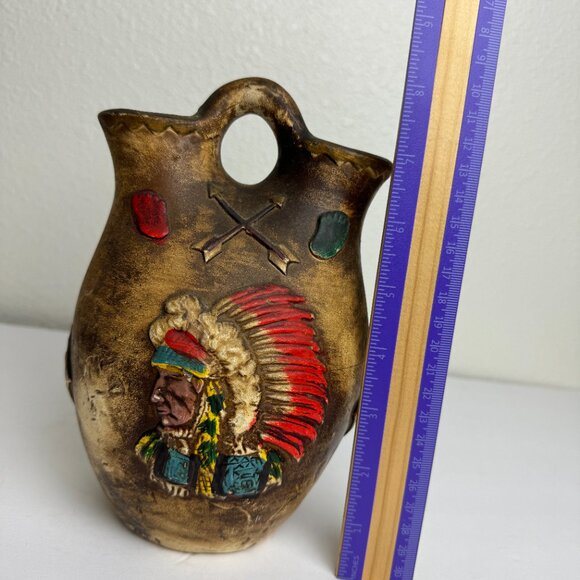 Vintage Native American Indian Pottery Vase Authentic Indian SYMBOLS - Picture 13 of 14